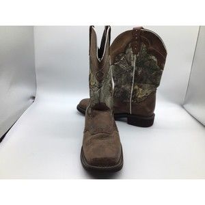 Justin Womens  Ladies Gypsy Western Cowgirl Aged Bark Camo Boots Size 8.5 B L960